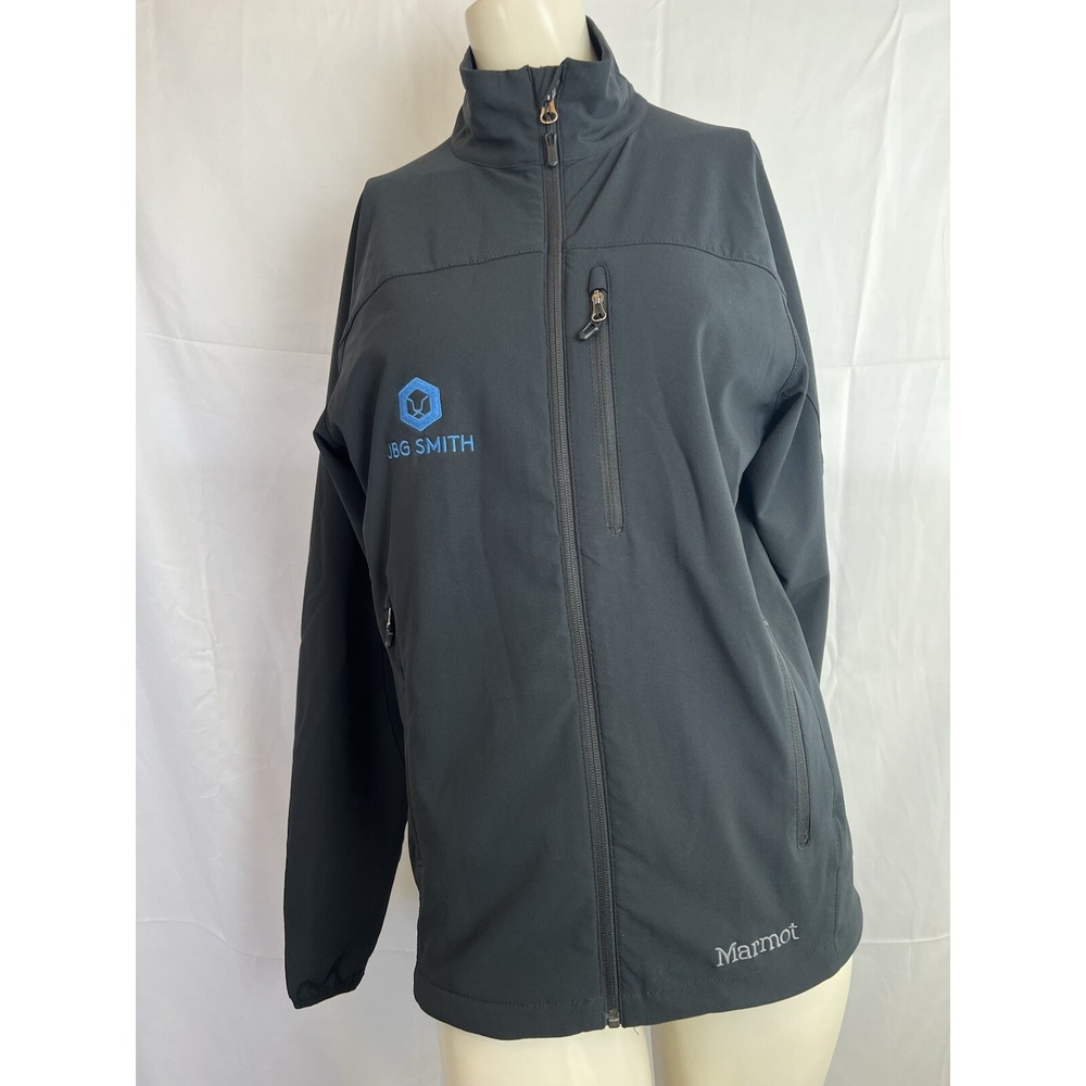 Marmot Soft Shell Jacket M3 Full Zip Black Size Small JGB Smith Logo Branded